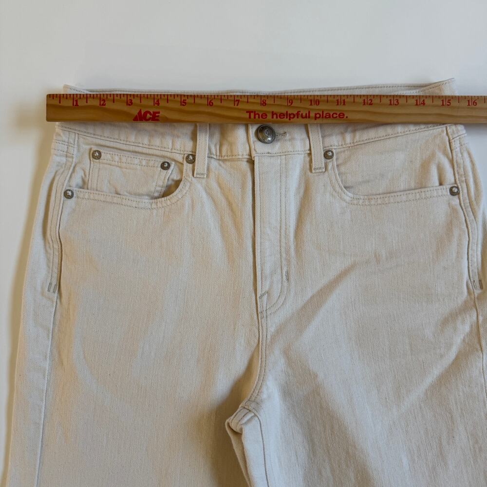 AYR‎ The Secret Sauce Straight Leg Pants Size 30 Cream Jeans Off White Denim EUC - Picture 11 of 16
